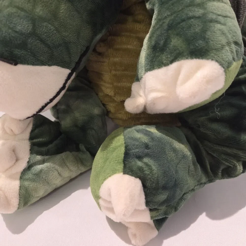 Triceratops Green Stuffed Animal Plush Dino Purse Bag Two Straps